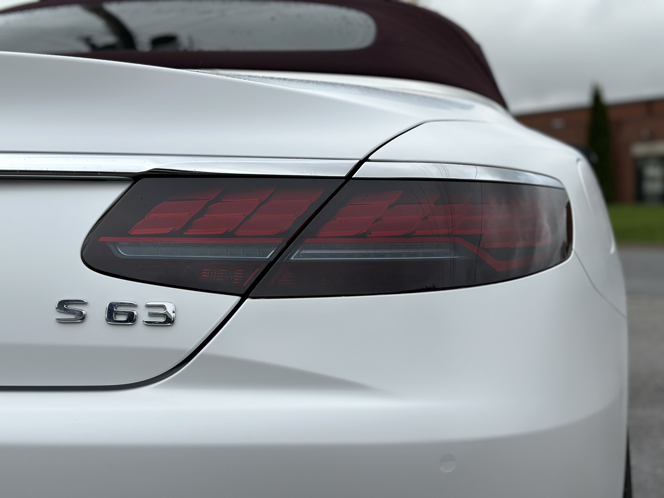 Vehicle rear light with light protection film